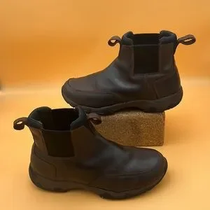 LL BEAN Newington Slip On Ankle Brown Leather Boots Waterproof Size 9.5 Wide L.L.Bean Bean Boots Slip On Rubber Mocs - Womens main image 3